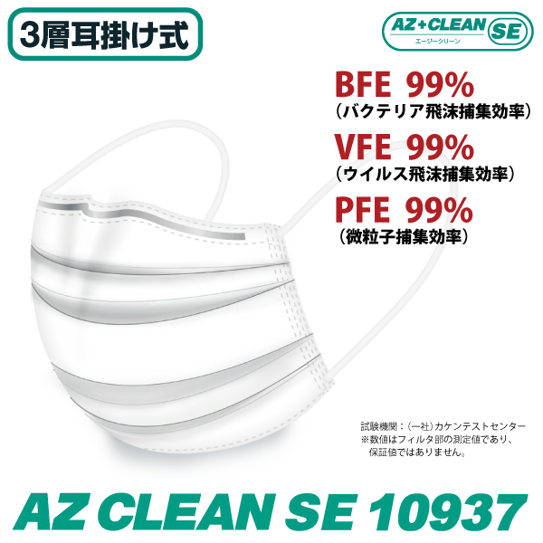 AZ CLEAN SE 10937 マスク 耳掛け3層 50枚入